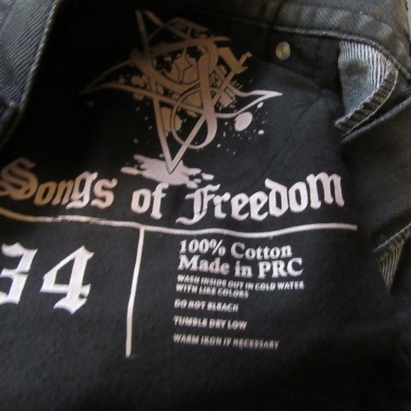 Songs of Freedom Black Jeans 34x31 - Picture 7 of 8
